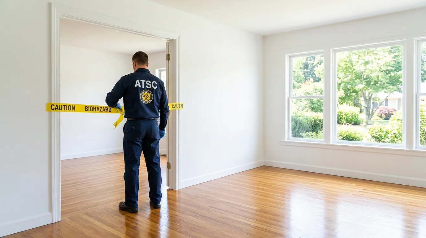 Certified biohazard cleanup crew performing Trauma Scene Cleanup in Oakland